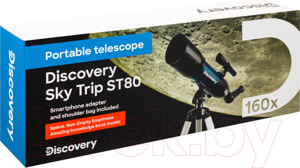 Изображение товара Телескоп Levenhuk Discovery Sky Trip ST80 с книгой / 77870