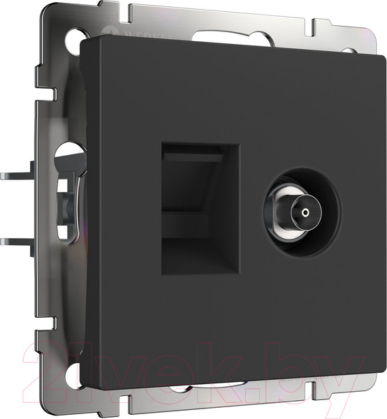 Изображение товара Розетка Werkel RJ-45 6 Cat W1181308 / a056112 (черный матовый)