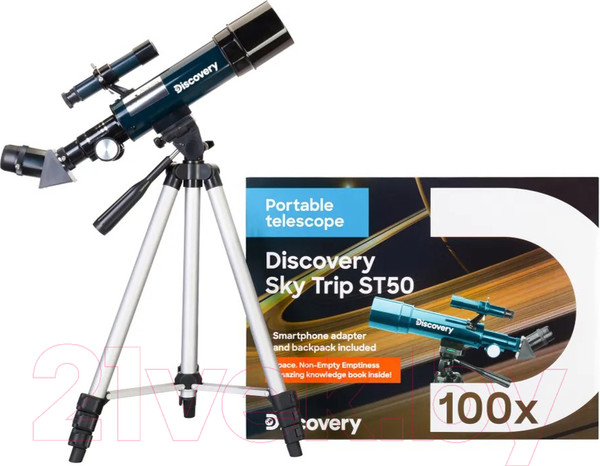 Изображение товара Телескоп Levenhuk Discovery Sky Trip ST50 с книгой / 77864