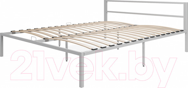 Изображение товара Полуторная кровать Князев Мебель Берта БА.120.200.С (серый муар)