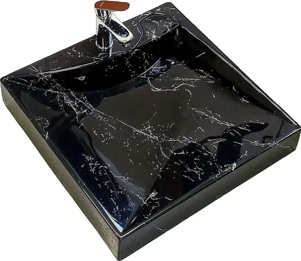 Изображение товара Умывальник Marko Твист 60 (черный мрамор)