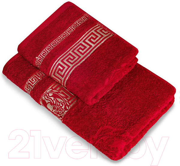 Изображение товара Полотенце ВАСИЛИСА Эллада 50x90 / 210658 (красный Garnet)