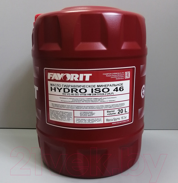 Изображение товара Индустриальное масло Favorit Hydro HLP ISO 46 / 56175 (20л)