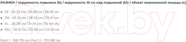 Изображение товара Гольфы компрессионные Польза 3001 ниже колена 2 кл.к. (р.2 (S), рост2, бежевый хлопок)
