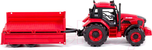 Изображение товара Трактор игрушечный Полесье Belarus с бортовым прицепом / 91345