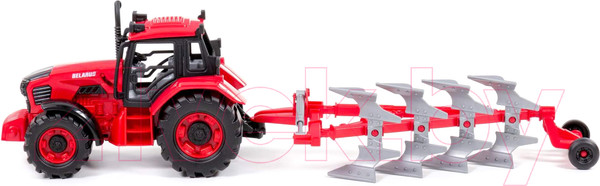 Изображение товара Трактор игрушечный Полесье Belarus с плугом / 91338