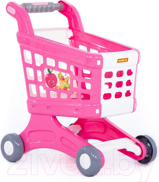 Изображение товара Тележка игрушечная Полесье Для маркета Натали / 91512 (розовый)