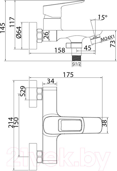 Изображение товара Смеситель IDDIS Spin SPISB02i02WA