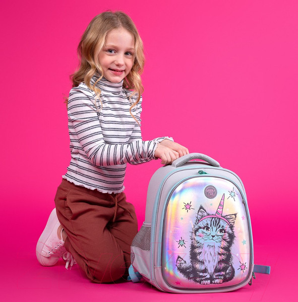 Изображение товара Школьный рюкзак Grizzly RAz-286-2 (серый)