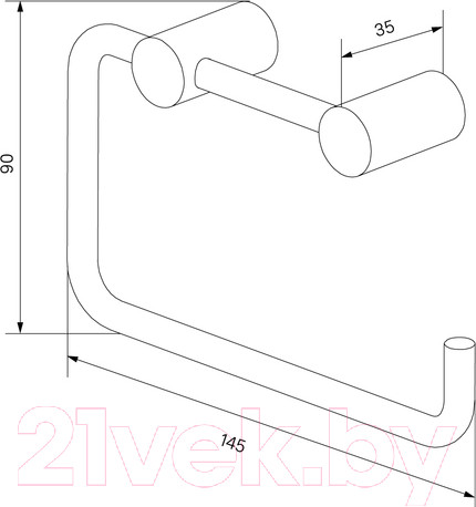 Изображение товара Держатель для туалетной бумаги IDDIS Petite PETWT00i43