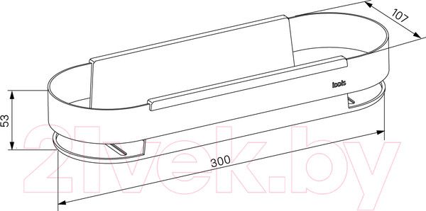 Изображение товара Полка для ванной IDDIS SHE12SBi44
