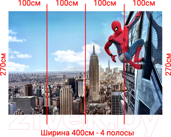 Изображение товара Фотообои листовые Arthata Fotooboi-SpiderMan-70 (400x270)