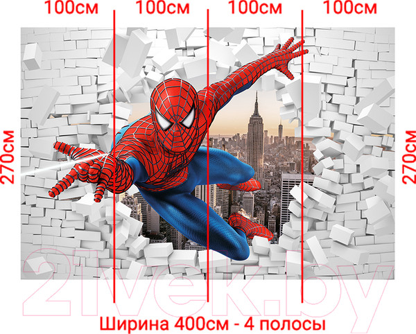 Изображение товара Фотообои листовые Arthata Fotooboi-SpiderMan-66 (400x270)
