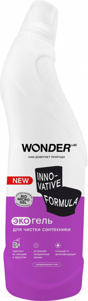 Изображение товара Чистящее средство для ванной комнаты Wonder LAB Экогель для чистки сантехники LAB (750мл)