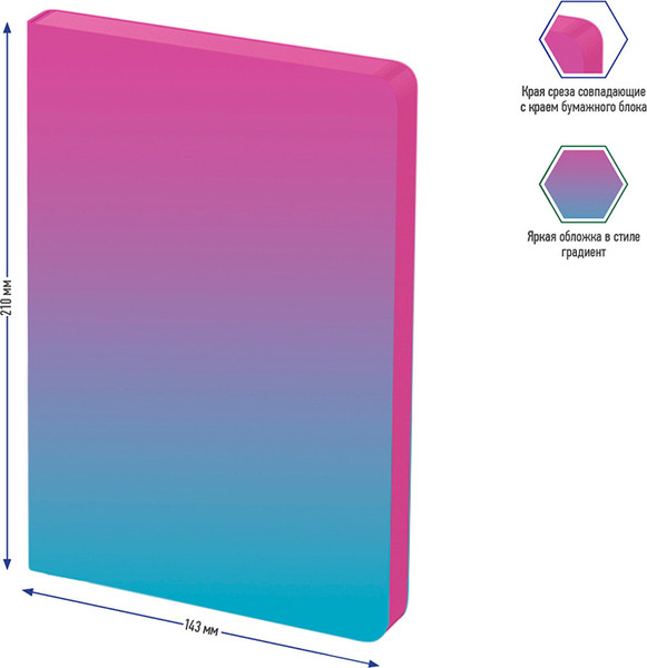 Изображение товара Ежедневник Berlingo Radiance / UD0_93502 (136л, розовый/голубой)