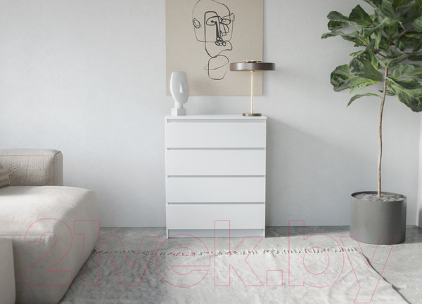 Изображение товара Комод ДСВ Мори МК 800.4 (белый)
