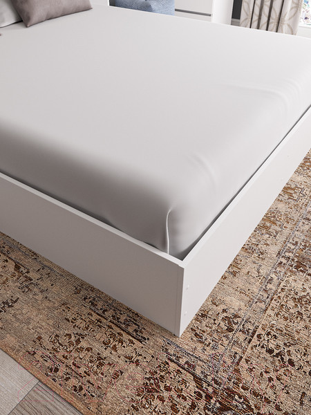 Изображение товара Двуспальная кровать ДСВ Мори КРМ 1600.1 (белый)