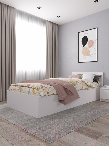 Изображение товара Односпальная кровать ДСВ Мори КРМ 900.1 (белый)