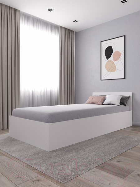 Изображение товара Односпальная кровать ДСВ Мори КРМ 900.1 (белый)