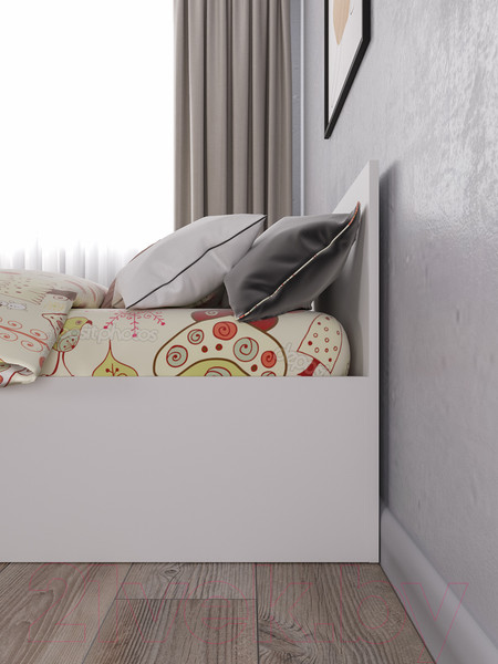 Изображение товара Односпальная кровать ДСВ Мори КРМ 900.1 (белый)