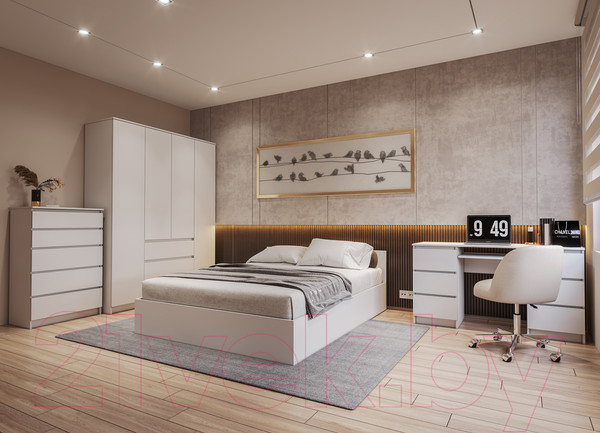 Изображение товара Шкаф ДСВ Мори МШ 1600.1 (белый)