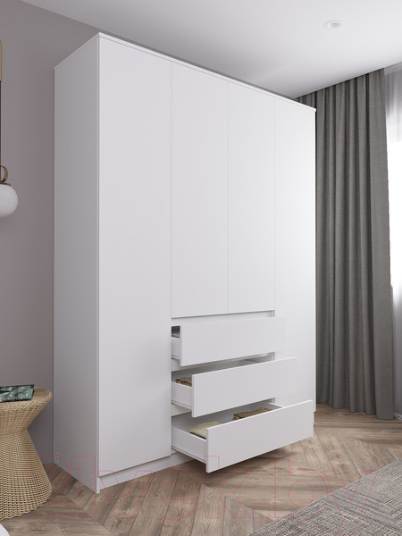 Изображение товара Шкаф ДСВ Мори МШ 1600.1 (белый)