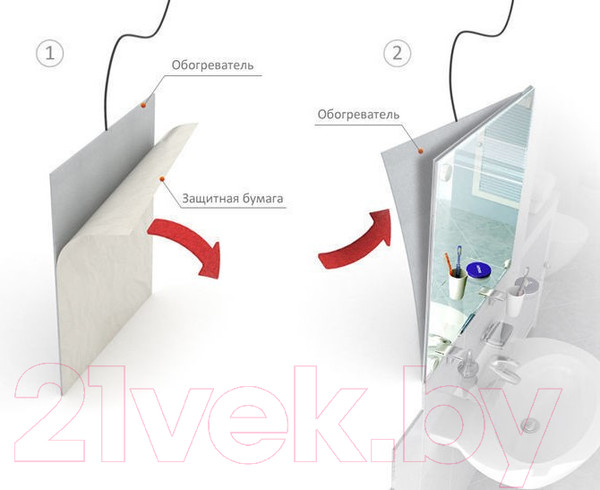 Изображение товара Обогреватель зеркала Теплолюкс Mirror 50x42
