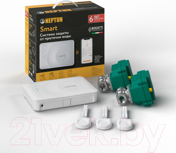 Изображение товара Система защиты от протечек Neptun Bugatti Smart 3/4 Tuya