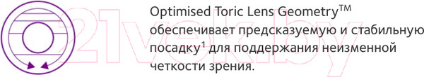 Изображение товара Контактная линза Biofinity AST Sph-5.00 CYL-0.75 ax160 R8.7