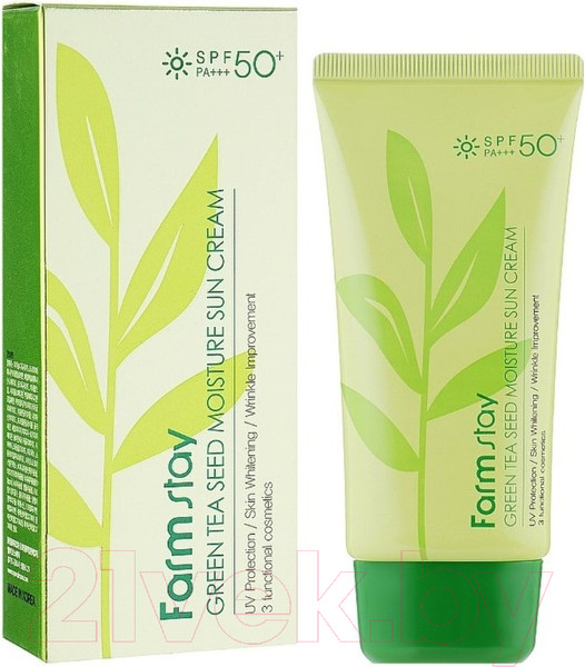 Изображение товара Крем солнцезащитный FarmStay Green Tea Seed Moisture Sun Cream SPF 50/PA+++  (70г)