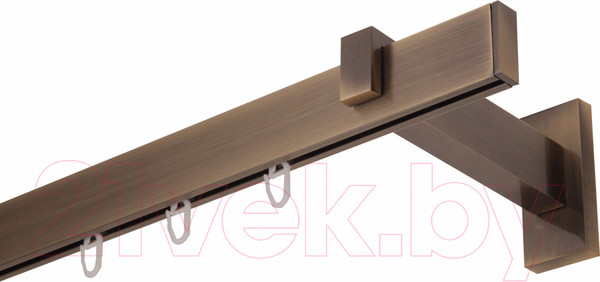 Изображение товара Карниз для штор Lm Decor Флэт Лайн Изи одинарный (антик, 2.4м)