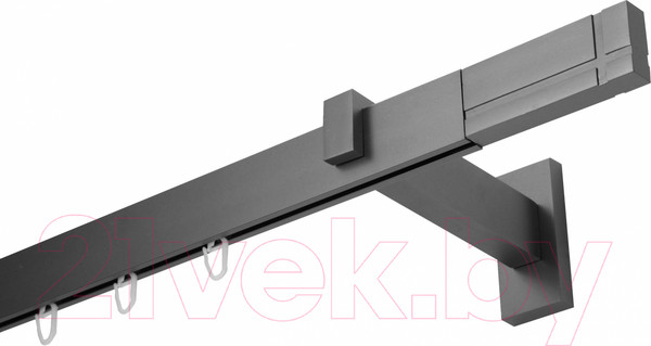 Изображение товара Карниз для штор Lm Decor Флэт Лайн Кросс одинарный (сатин, 4м)