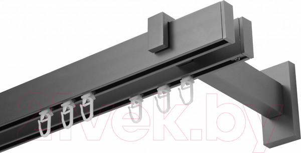 Изображение товара Карниз для штор Lm Decor Флэт Лайн Изи двойной (сатин, 2.4м)