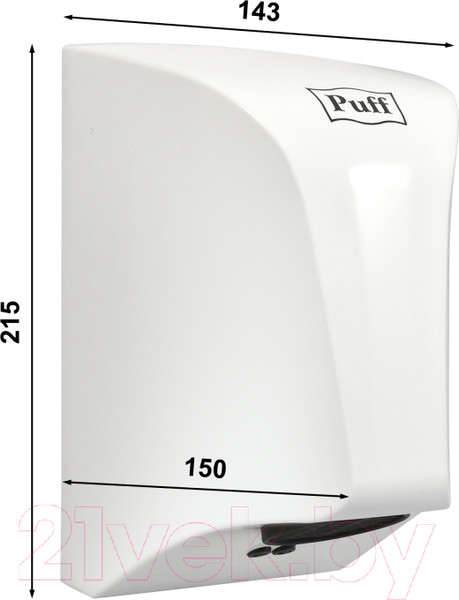 Изображение товара Сушилка для рук Puff 8809 (белый)