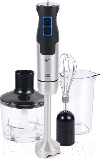 Изображение товара Блендер погружной BQ HB1234SS  (черный/стальной)