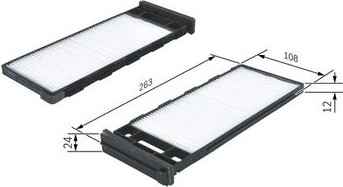 Изображение товара Комплект салонных фильтров Bosch 1987435006