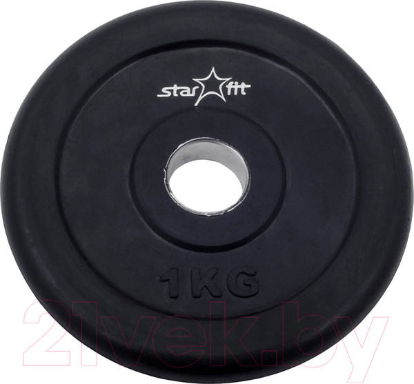 Изображение товара Диск для штанги Starfit BB-202 (1кг, черный)