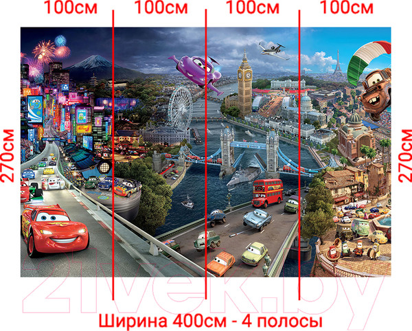 Изображение товара Фотообои листовые Arthata Fotooboi-Tachki-72 (400x270)