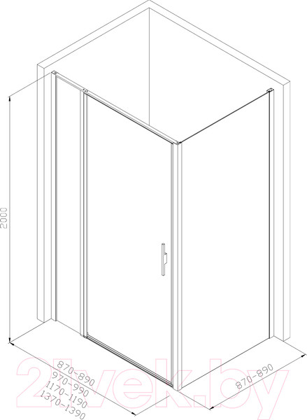 Изображение товара Душевой уголок Allen Brau Priority 120x90 / 269535 (хром)