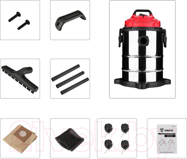 Изображение товара Профессиональный пылесос Deko DKVC-1400-15S / 015-0030