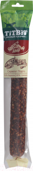 Изображение товара Лакомство для собак TiTBiT Сервелат Порто Колбасный двор / 22191 (270г)