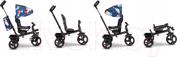 Изображение товара Трехколесный велосипед с ручкой Lionelo Haari Blue Navy