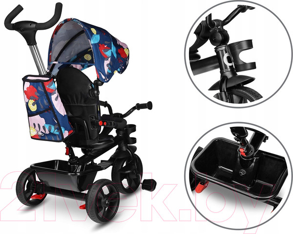 Изображение товара Трехколесный велосипед с ручкой Lionelo Haari Blue Navy