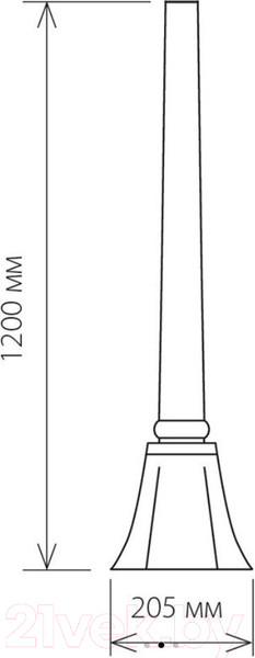 Изображение товара Столб для уличного светильника Elektrostandard 1043 / A023552 (120см, черное золото)