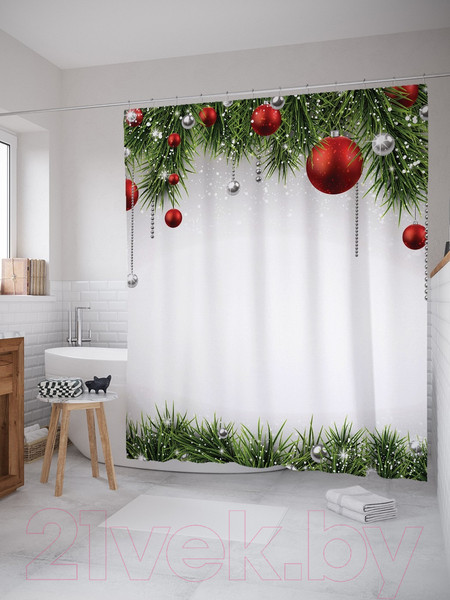 Изображение товара Шторка-занавеска для ванны JoyArty Блестящие игрушки / sc_20063