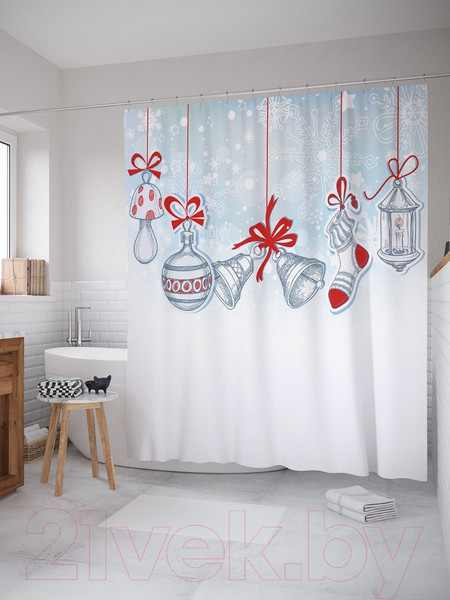 Изображение товара Шторка-занавеска для ванны JoyArty В каждом доме / sc_20071