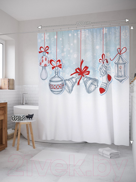 Изображение товара Шторка-занавеска для ванны JoyArty В каждом доме / sc_20071
