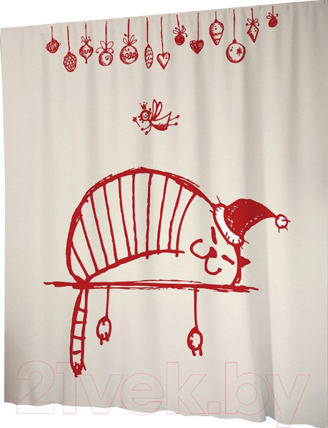 Изображение товара Шторка-занавеска для ванны JoyArty Сон в новогоднюю ночь / sc_20022