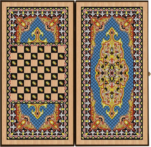 Изображение товара Набор настольных игр Partida Сирия. Голубые малые Нарды, шашки / rasgol40