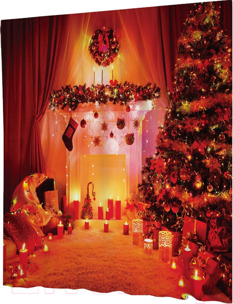 Изображение товара Шторка-занавеска для ванны JoyArty Перед праздником / sc_20313